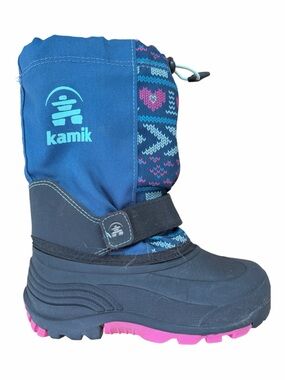 Kamik Girls Blue and Pink Snow Boot